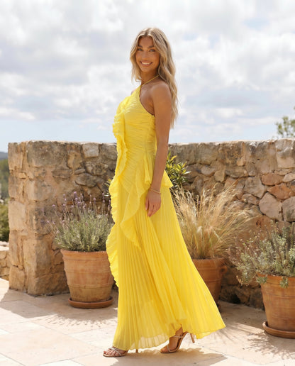pleated-ruffled-maxi-dress-yellow-2