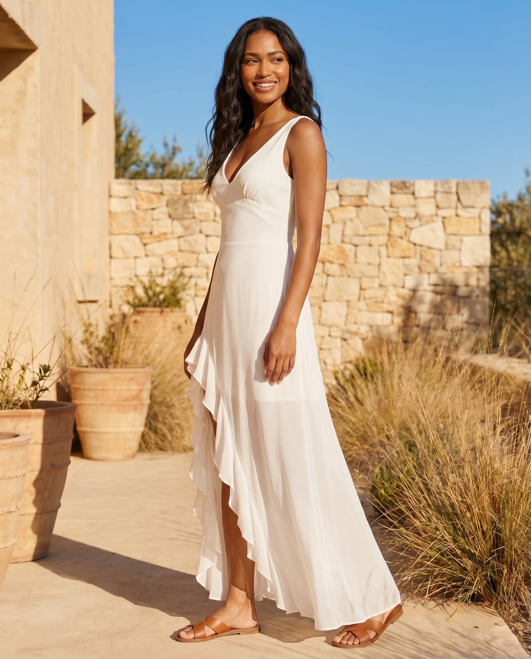 ruffle-side-slit-dress-white-2