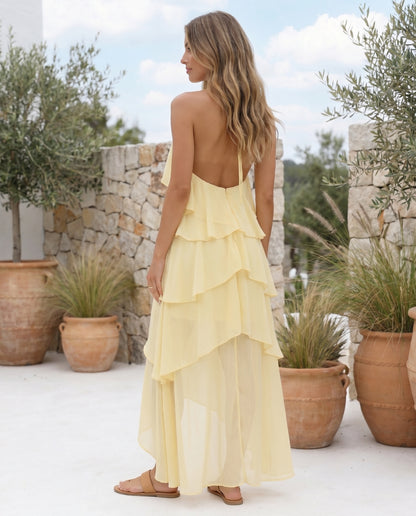 ruffle-halter-maxi-dress-yellow-2