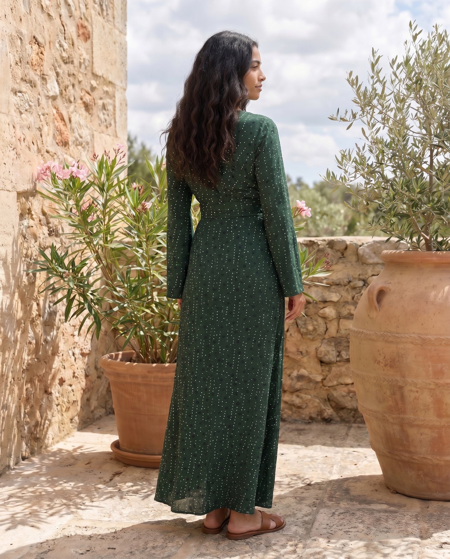 dotted-maxi-dress-green-2
