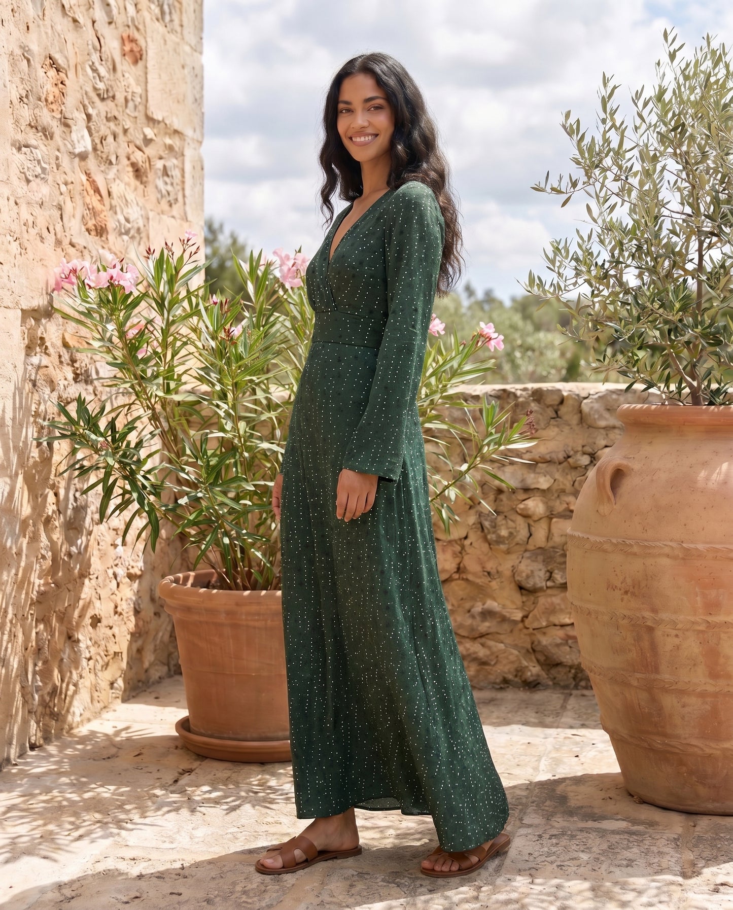 dotted-maxi-dress-green-3