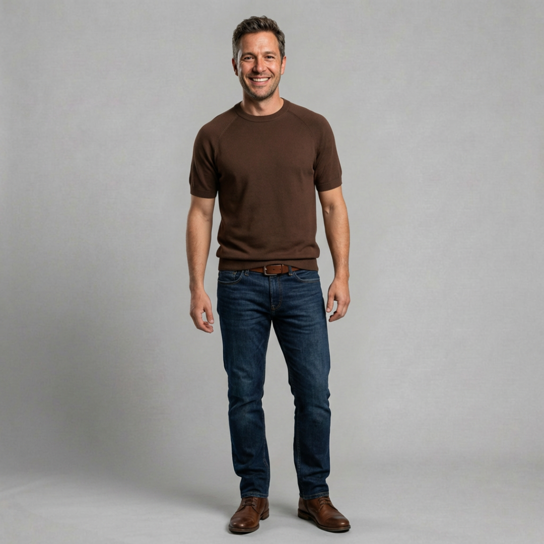Ethan – Minimalist short sleeve knit with refined fit
