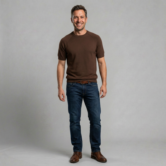 Ethan – Minimalist short sleeve knit with refined fit