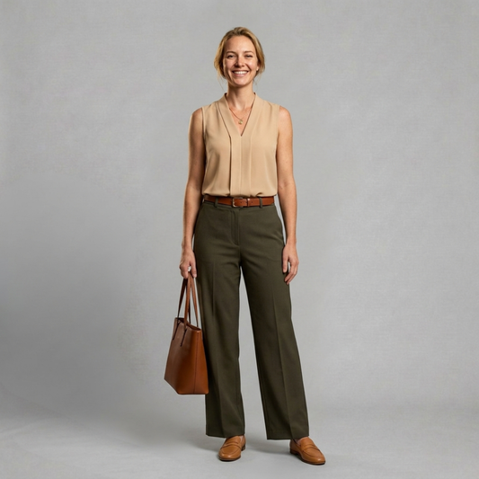 Harper - Sleeveless blouse with elegant V-neckline