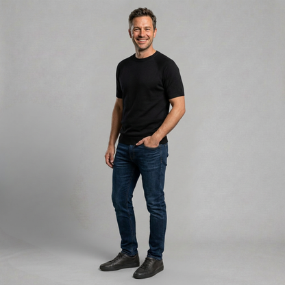 Ethan – Minimalist short sleeve knit with refined fit