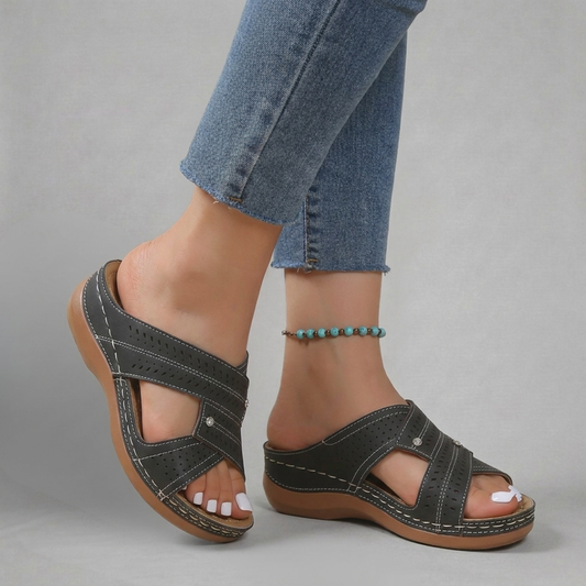 Brooklyn – Comfort wedge slide sandals