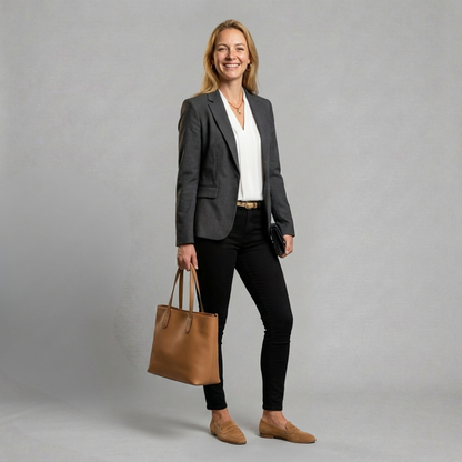 Harper - Sleeveless blouse with elegant V-neckline